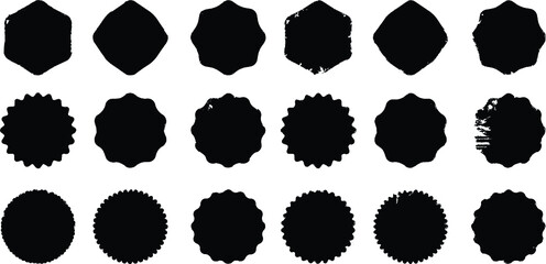 Grunge post Stamps Collection, Circles. Banners, Insignias , Logos, Icons, Labels and Badges Set . vector distress textures.blank shapes.