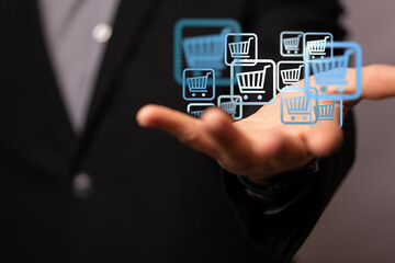 Add To Cart Internet Web Store Buy Online E-Commerce concept.