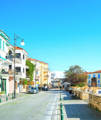 Fototapeta premium Tourist street downtown, Larnaka, Cyprus