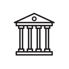 Building bank icon vector logo design template