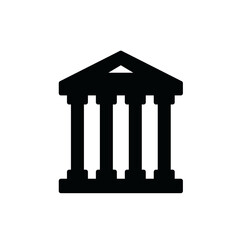 Building bank icon vector logo design template