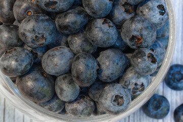 fresh blueberries in a bowl