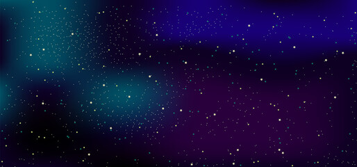 Fototapeta na wymiar Space. Stars and galaxies. Night sky. Universe, black background, gradient. Vector
