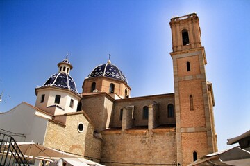Obraz premium Nuestra Señora del Consuelo church in Altea square