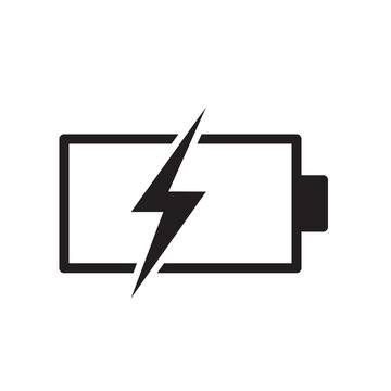 Battery icon vector logo illustration flat trendy