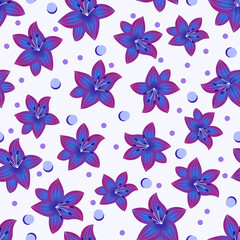Fototapeta na wymiar lily vector pattern