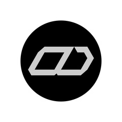 OD Letter Logo Design With Simple style
