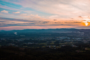 Fototapeta premium The amazing view on the top of moutain 