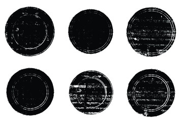 Grunge post Stamps Collection, Circles. Banners, Insignias , Logos, Icons, Labels and Badges Set . vector distress textures.blank shapes.