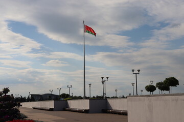 Fototapeta premium square on national flag in Belarus