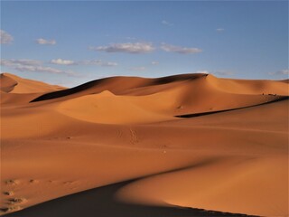 Fototapeta na wymiar Amazing Dunes in Sahara Desert, Morocco