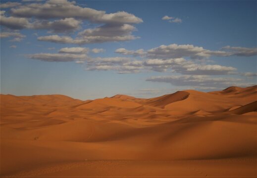 Sand Dunes in Sahara Desert in Morocco
