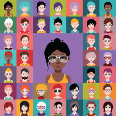 Collection of avatars  ( Man and woman Characters )