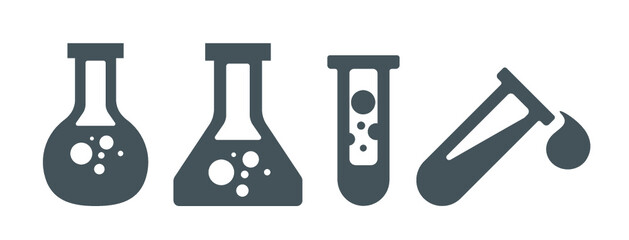 Danger icons set isolated on white