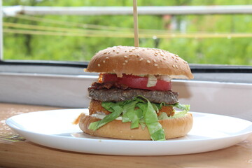 Home made burger