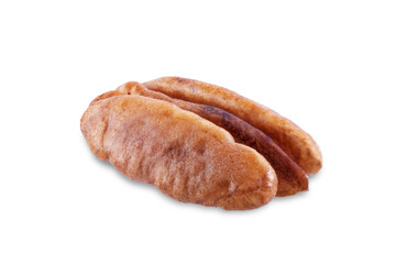 Pecan nuts on a white isolated background