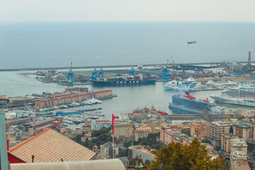 High Angle View Of City At Waterfront