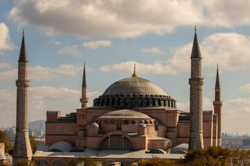 Fototapeta na wymiar The Cathedral of Saint Sophia in Istanbul.