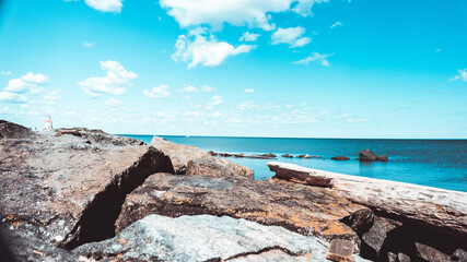 Wisconsin Point lighthouse on Lake Superior