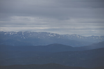 Fototapeta premium Layers of mountain. Norwegian nature landscape.