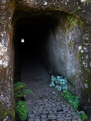 A tunnel leading to the other side of the mountain.
