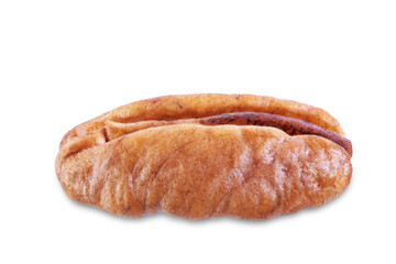 Pecan nuts on a white isolated background