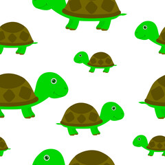 Seamless pattern turtle vector illustration