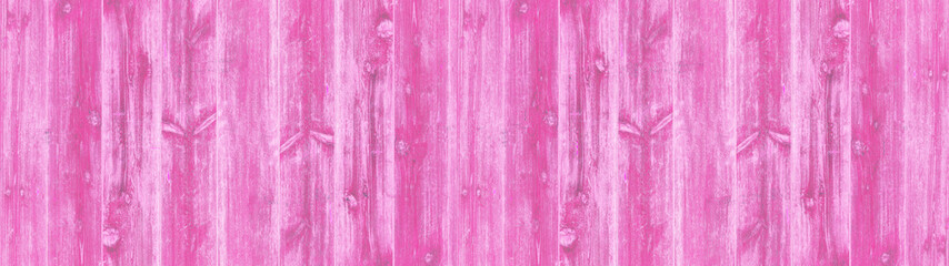 Old grunge pink painted exfoliatet peeled of rustic bright light wooden shabby vintage texture - wood background banner panorama