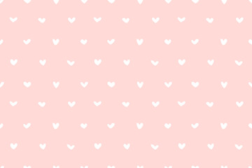 Vector seamless pattern with hand drawn hearts. Cute design for fabric, wrapping, wallpaper for Valentine's Day