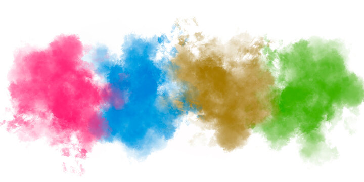 colorful spray paint summer bright powder spots cloud wide banner