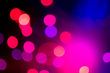 Pink and blue abstraction of colored defocused bokeh lights
