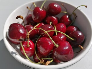 cherries in a bowl