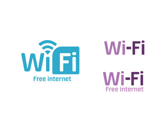 Wireless logo and wifi icon