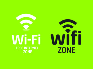 Wireless logo and wifi icon