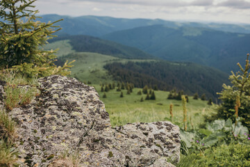 A view of a rocky mountain