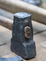 Blacksmith tools on the table