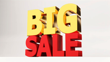 3d  BIG sale word  , 3D render