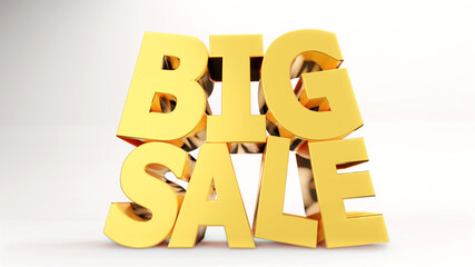 3d  BIG sale word  , 3D render