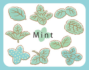 ミントのアイコン・イラスト・セット。ベクター画像 © 夏妃 吉野