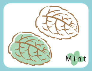 ミントのアイコン・イラスト。ベクター画像