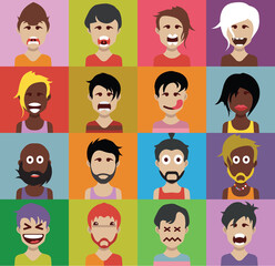 People avatars. Vector women, men avatar. - Vector