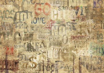 Obraz premium Old vintage grunge newspaper paper texture background.