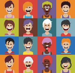 People avatars. Vector women, men avatar. - Vector