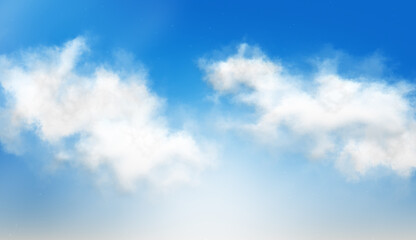 Blue Sky with White Clouds on Day Light, Summer, 02