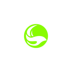 green leaf logo logo o