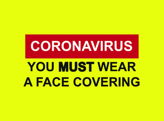 CORONAVIRUS YOU MUST WEAR A FACE COVERING: Wearing a face covering will become mandatory in shops and supermarkets in England from 24 July
