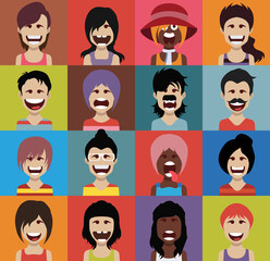 People avatars. Vector women, men avatar. - Vector