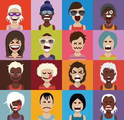 People avatars. Vector women, men avatar. - Vector