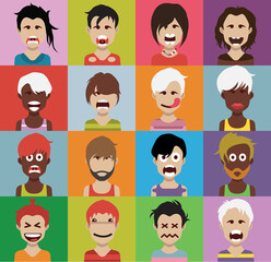 People avatars. Vector women, men avatar. - Vector