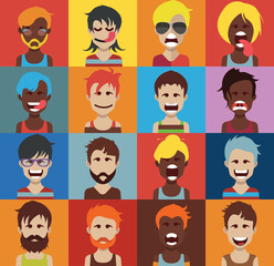 People avatars. Vector women, men avatar. - Vector